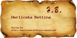 Herlicska Bettina névjegykártya